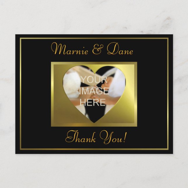 Thank Your Postcard| Golden Black Collection Postcard (Front)