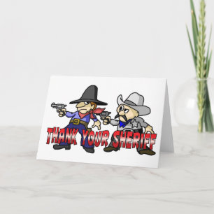 Thank Your Sheriff Letterpress Thank You Card