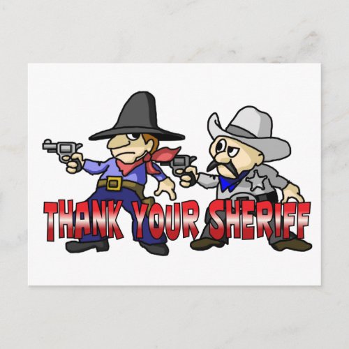 Thank Your Sheriff Postcard