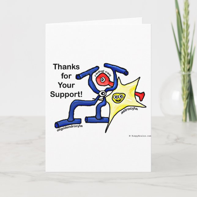 Thank Your Support Letterpress Thank You Card (Front)
