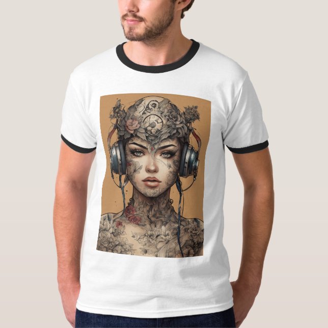 Thank Your Triggers – Tattoo-Style Inspirational  T-Shirt (Front)