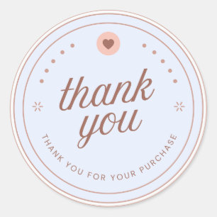 'Thank you'stickers Classic Round Sticker
