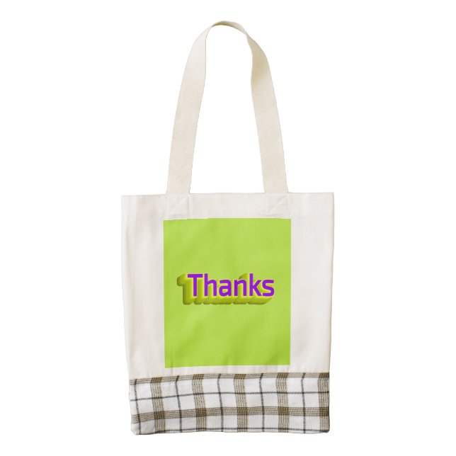 Thank  zazzle HEART tote bag (Front)