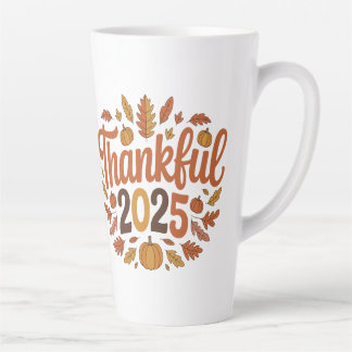 Thankful 2025 Autumn Pumpkin Thanksgiving Mug