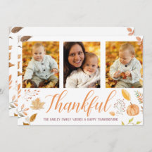 "Thankful" 3 Photos Fall Floral Harvest