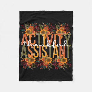 Thankful Activity Istant Thanksgiving Fleece Blanket