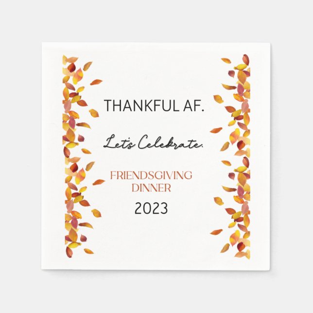Thankful AF  Napkins (Front)