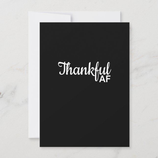 Thankful AF Thanksgiving for men Invitation (Front)