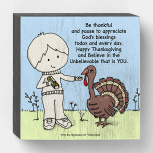 Thankful and Appreciative Wooden Box Sign