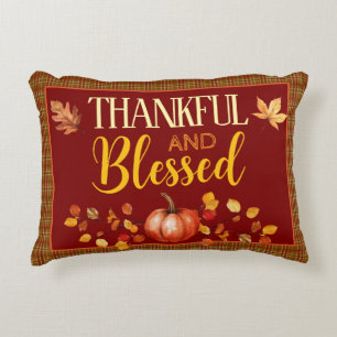 Thankful and Blessed Accent Pillow
