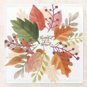 Thankful and Blessed Autumn Coasters