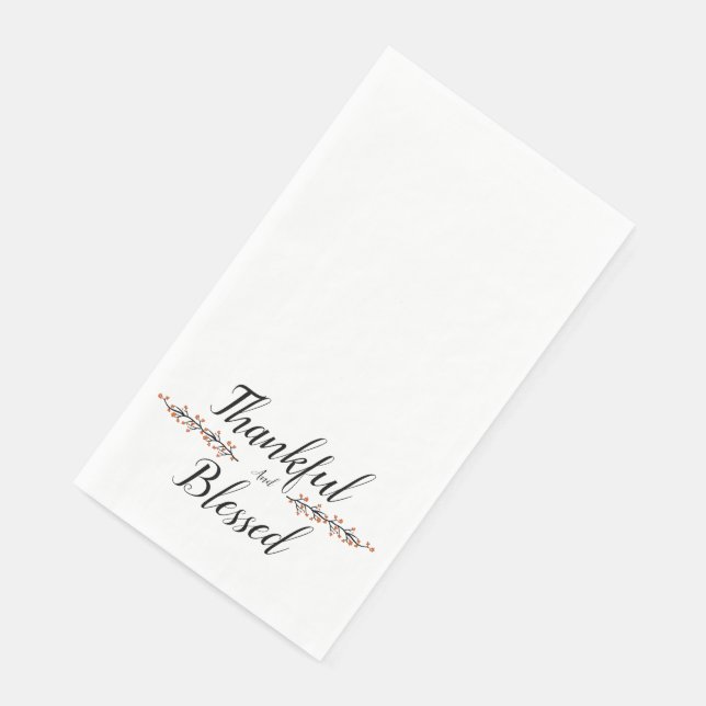 Thankful and blessed paper guest towels (Corner)
