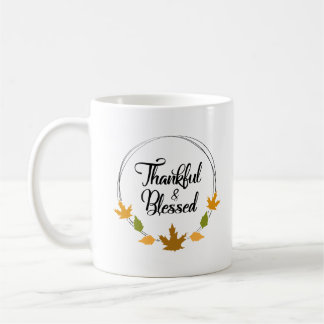 Thankful and Blessed Personalized Coffee Mug