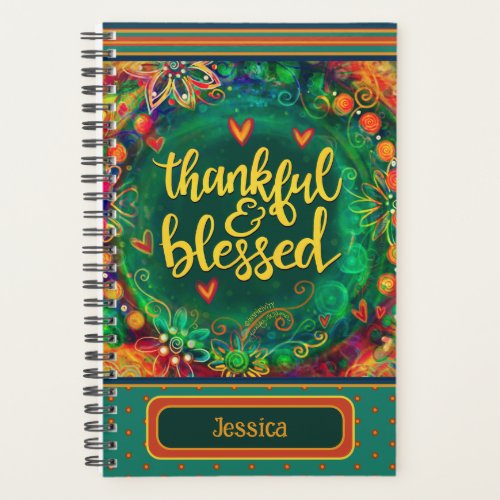 Thankful and Blessed Pretty Inspirational Fun Planner