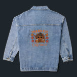 Thankful And Caffeinated Funny Thanksgiving Coffee Denim Jacket<br><div class="desc">Thankful And Caffeinated Funny Thanksgiving Coffee Lover Essential T-Shirt</div>