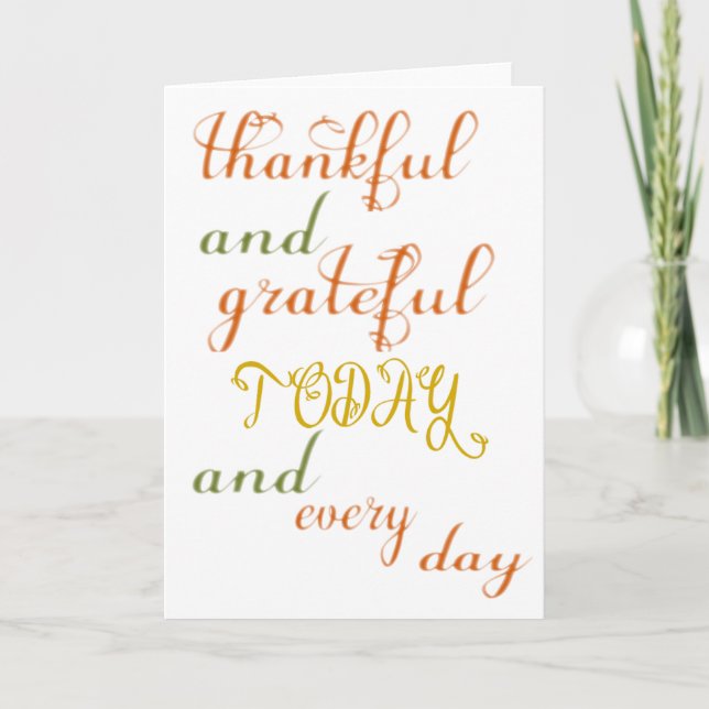 Thankful and Grateful card (Front)