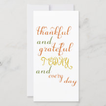Thankful and Grateful card