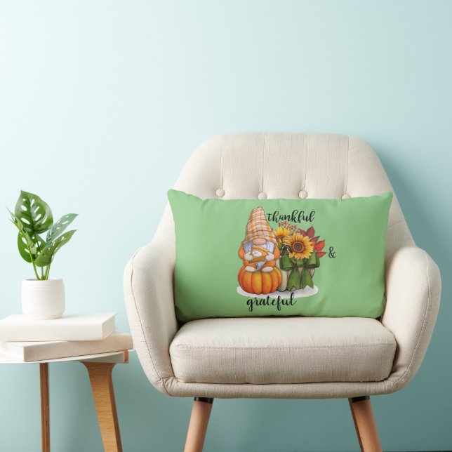 Thankful and grateful lumbar pillow (Chair)
