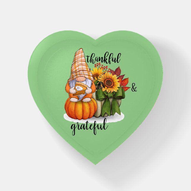 Thankful and grateful paperweight (Front)