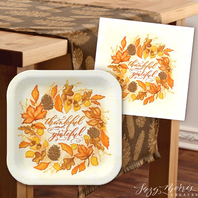 Thankful and Grateful Party Plates (Creator Uploaded)