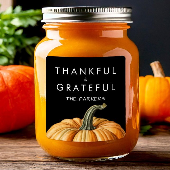 Thankful and grateful sticker with pumpkin (Creator Uploaded)