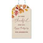 Thankful and Grateful Thanksgiving Favor Tags