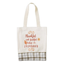thankful and grateful thanksgiving zazzle HEART tote bag