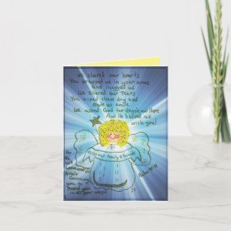 Thankful Angel Letterpress Thank You Card