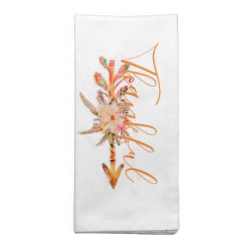 Thankful arrow cloth napkin