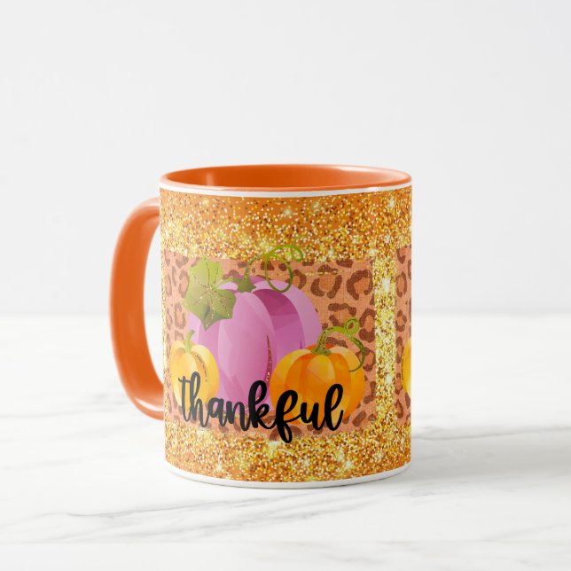 Thankful Autumn Customize Color Mug (Front Left)
