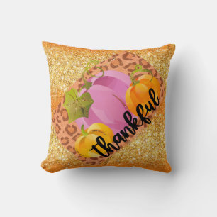 Thankful Autumn Customize Color Throw Pillow