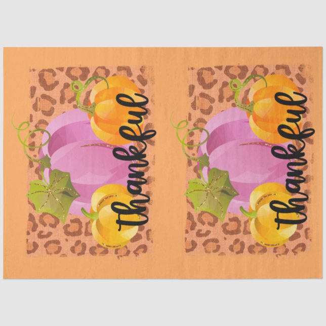 Thankful Autumn Customize Color Tissue Paper (Front)