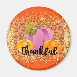 Thankful Autumn Customize Text and Color Magnet