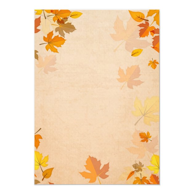 Thankful Autumn Leaves Thanksgiving Dinner Party Card