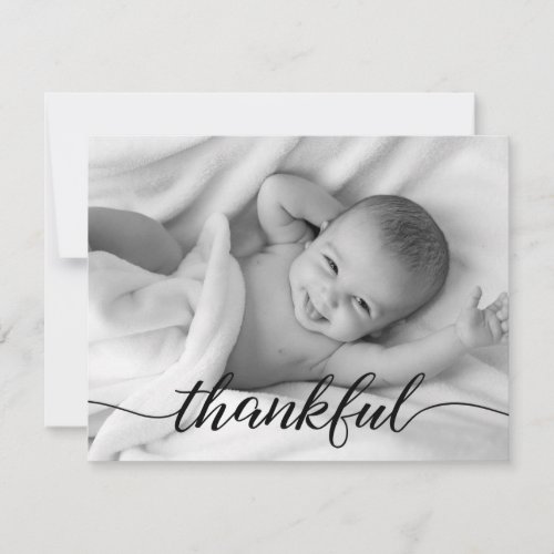 Thankful Baby Photo Birth Announcement