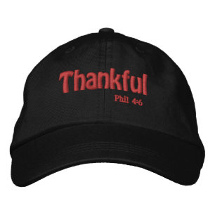 Thankful Bible Quote Customize it Embroidered Baseball Cap