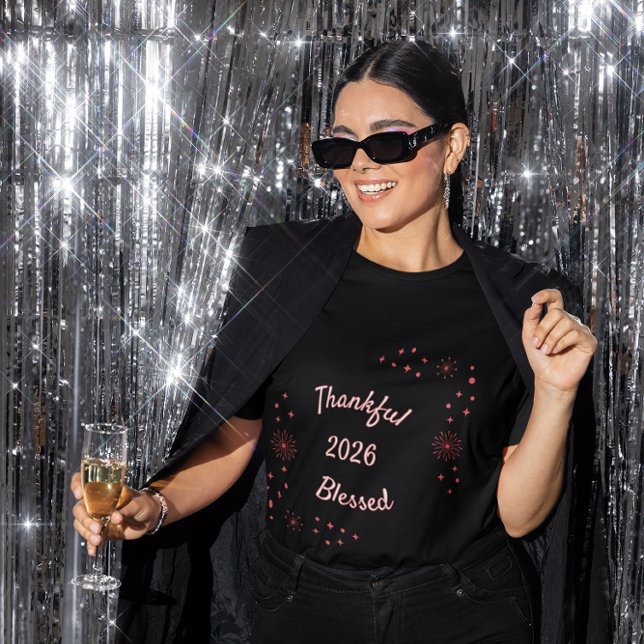 Thankful & Blessed 2026 Christian T-Shirt (Creator Uploaded)