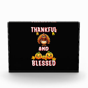 Thankful Blessed 23 US Maple November Thanksgiving Acrylic Award