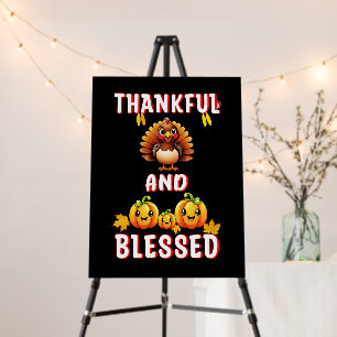 Thankful Blessed 23 US Maple November Thanksgiving Foam Board