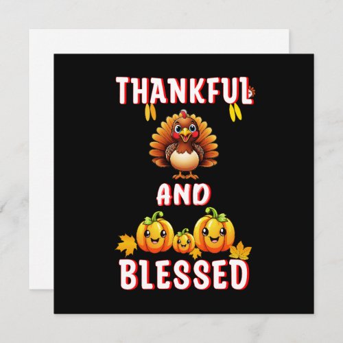 Thankful Blessed 23 US Maple November Thanksgiving Note Card