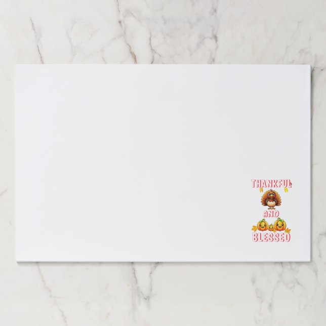 Thankful Blessed 23 US Maple November Thanksgiving Paper Pad (Front)