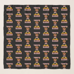 Thankful Blessed 23 US Maple November Thanksgiving Scarf