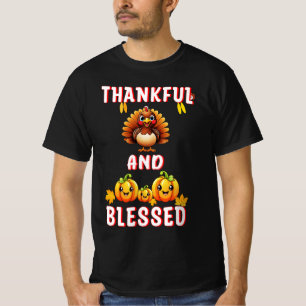 Thankful Blessed 23 US Maple November Thanksgiving T-Shirt