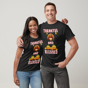 Thankful Blessed 23 US Maple November Thanksgiving T-Shirt
