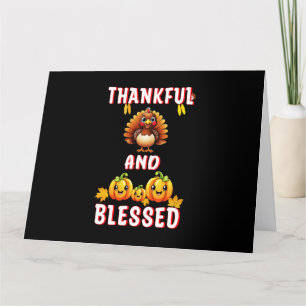Thankful Blessed 23 US Maple November Thanksgiving Thank You Card