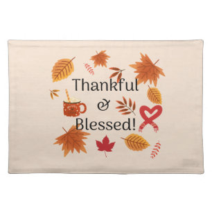 Thankful & Blessed Fall Design Cloth Placemat