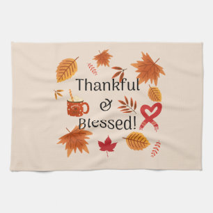 Thankful & Blessed Fall Design Kitchen Towel