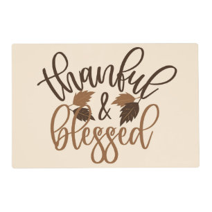 Thankful & Blessed Placemat