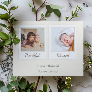Thankful & Blessed Polaroid Photo   Custom Gift Postcard