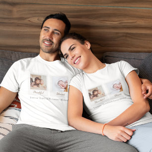 Thankful & Blessed Polaroid Photo Custom Gift T-Shirt